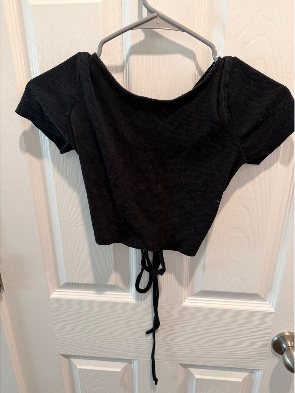 Wild Fable black ruched front crop top
